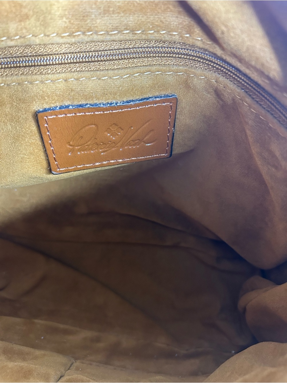 Patricia Nash Nazaire Top Zip Brown Leather Shoulder Crossbody Bag - Picture 6 of 8